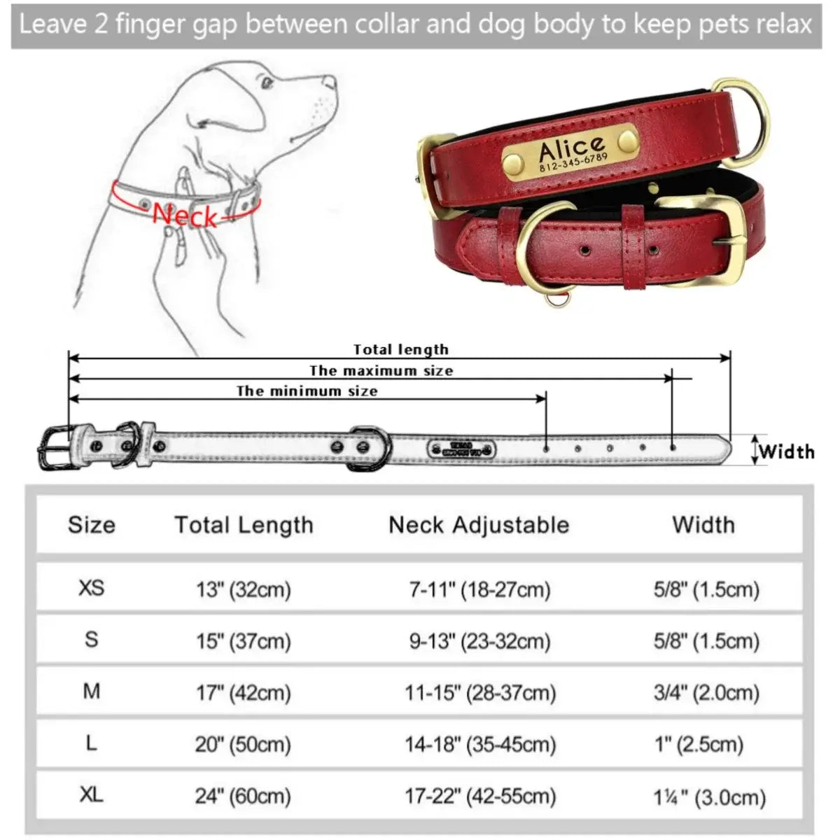 Customizable Padded Pet Collar