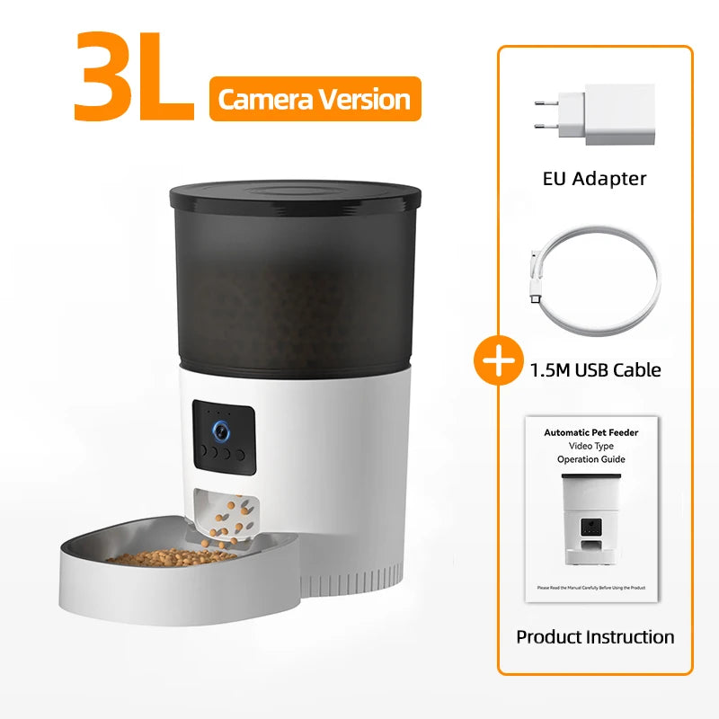 eco-friendly ROJECO Automatic pet Feeder With Camera included