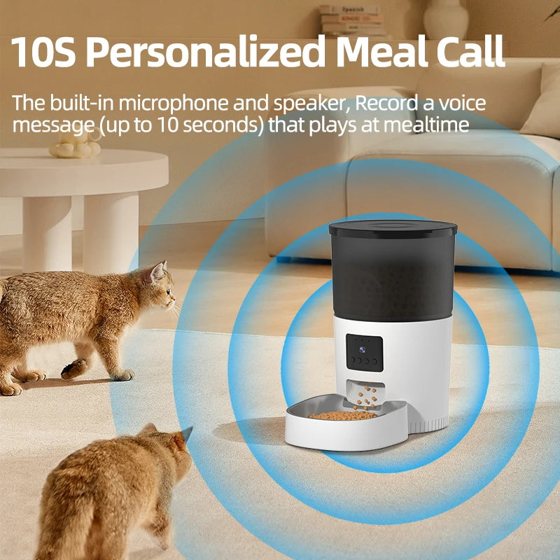 eco-friendly ROJECO Automatic pet Feeder With Camera- meal call